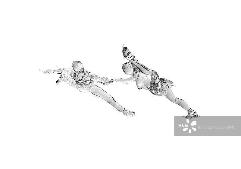 水质感双人花样滑冰图片素材