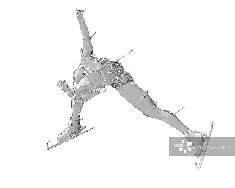 水质感长道速滑图片素材