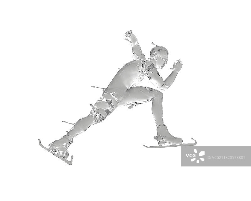 水质感长道速滑图片素材