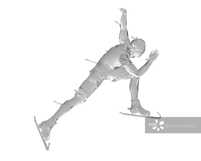 水质感长道速滑图片素材