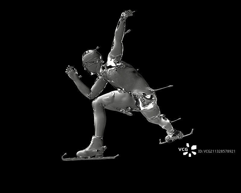 冰质感长道速滑图片素材