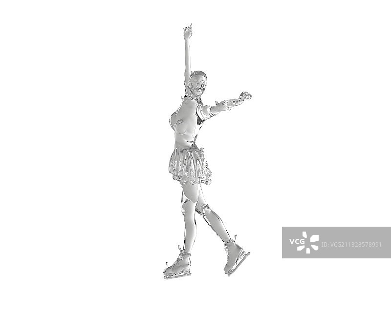 水质感花样滑冰图片素材