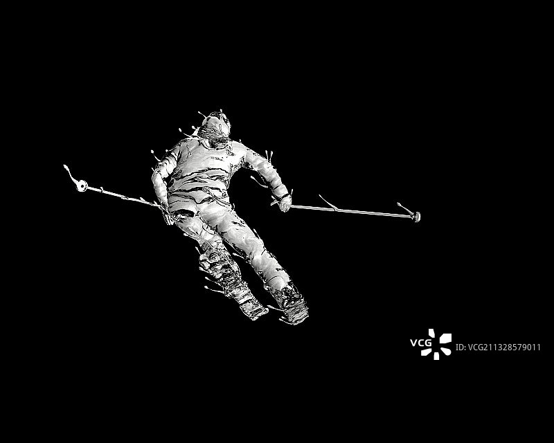 冰质感速降滑雪图片素材