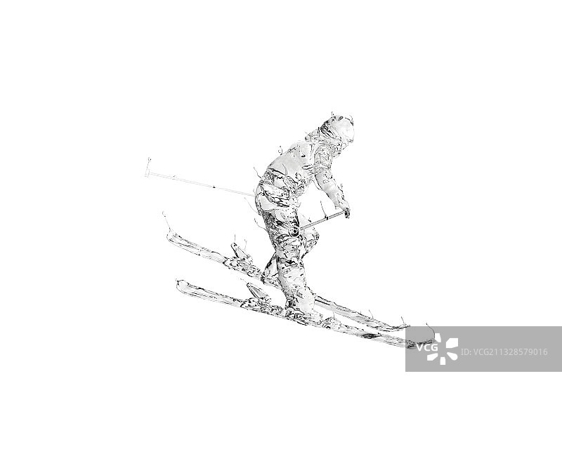 水质感速降滑雪图片素材