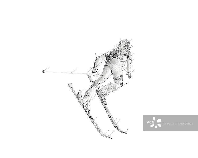 水质感速降滑雪图片素材