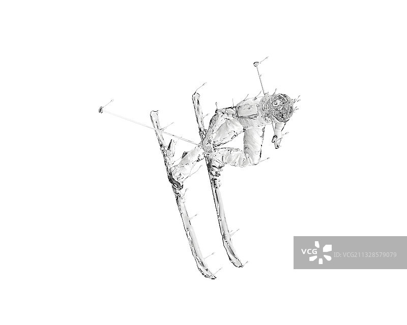 水质感速降滑雪图片素材