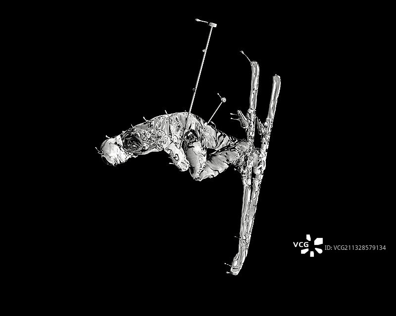 冰质感速降滑雪图片素材