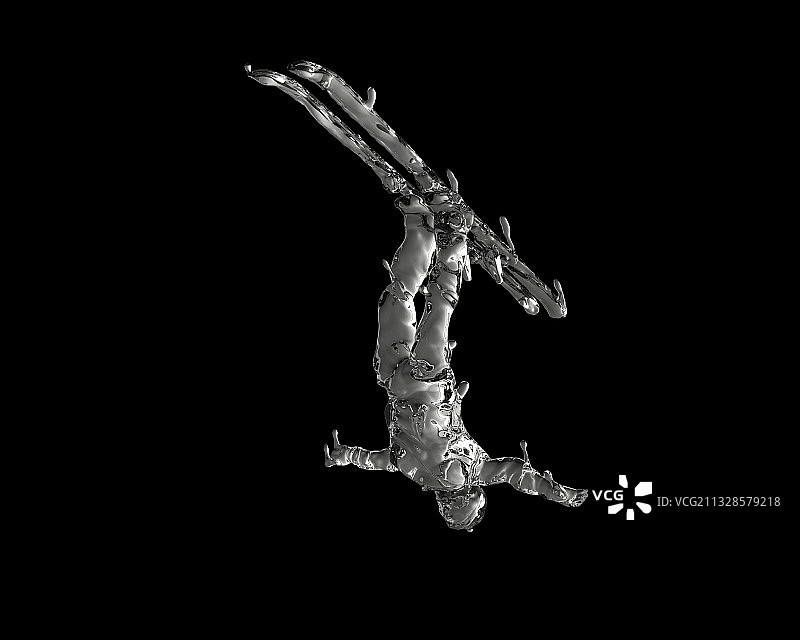 冰质感自由式滑雪图片素材