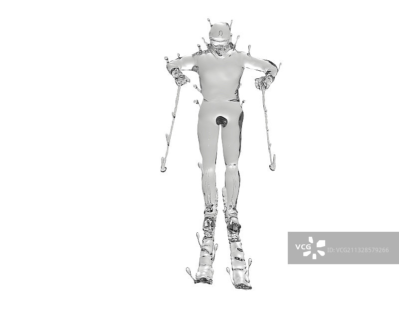 水质感越野滑雪图片素材