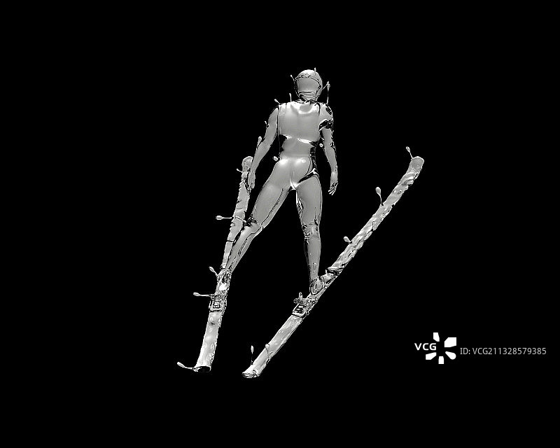 冰质感跳台滑雪图片素材