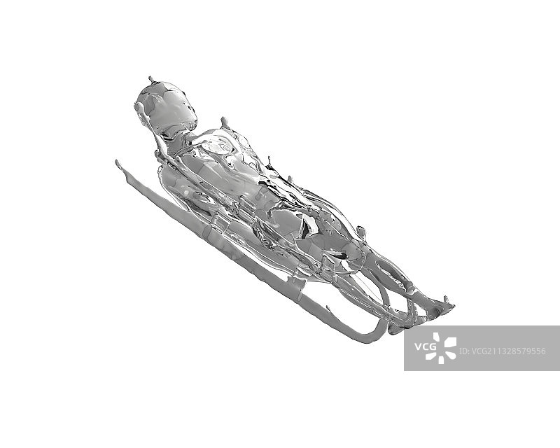 水质感无舵雪车图片素材