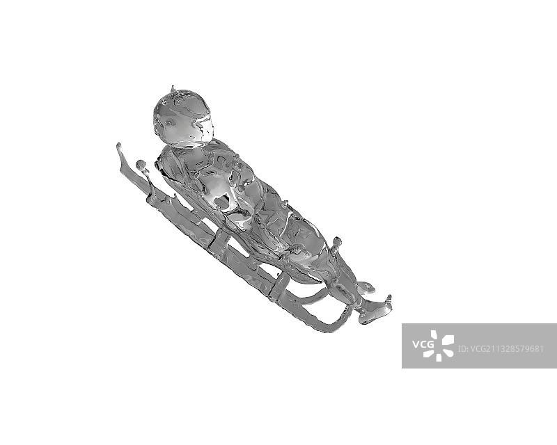 水质感无舵雪车图片素材