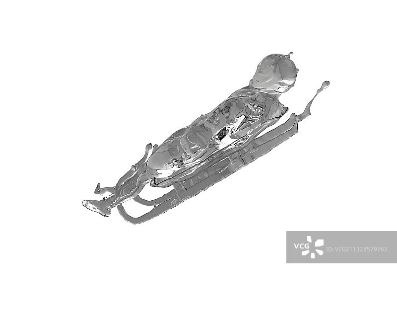 水质感无舵雪车图片素材