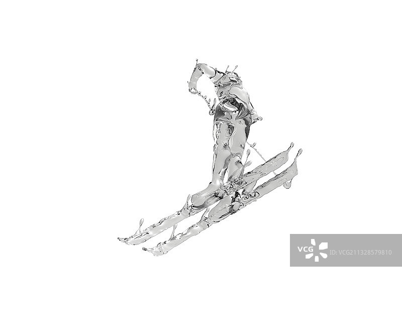 水质感越野滑雪图片素材