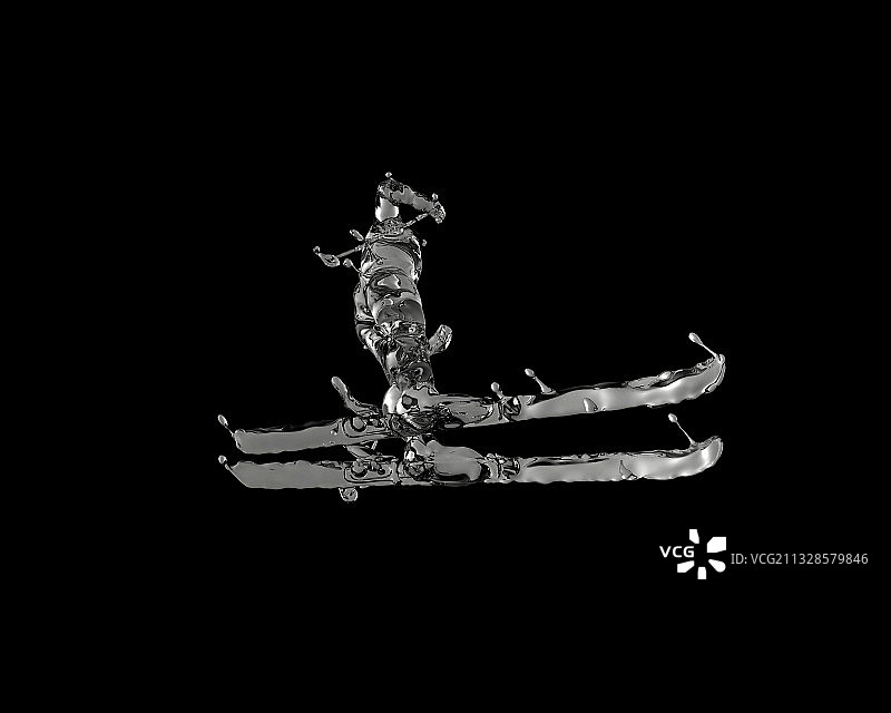 冰质感越野滑雪图片素材