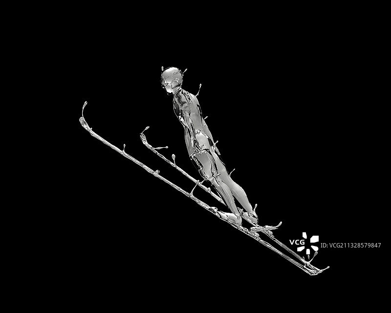 冰质感跳台滑雪图片素材