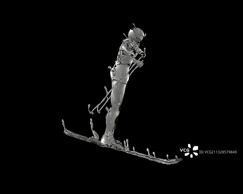 冰质感越野滑雪图片素材