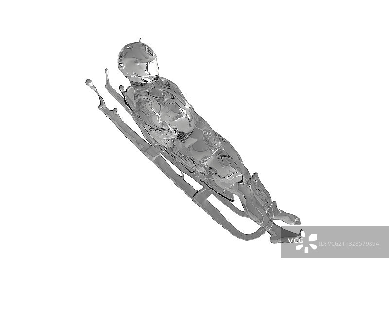 水质感无舵雪车图片素材