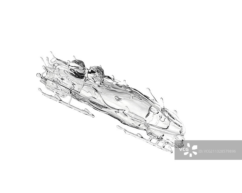 水质感无舵雪车图片素材