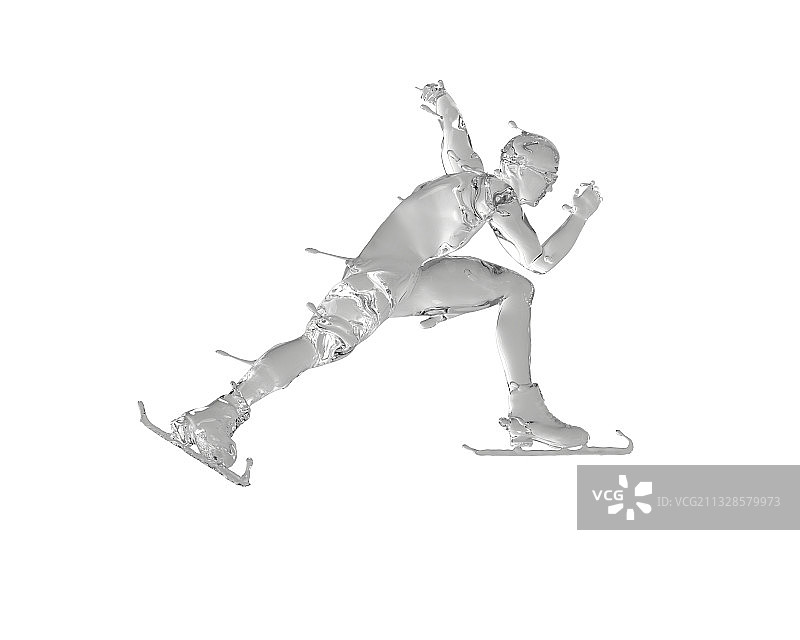 水质感长道速滑图片素材