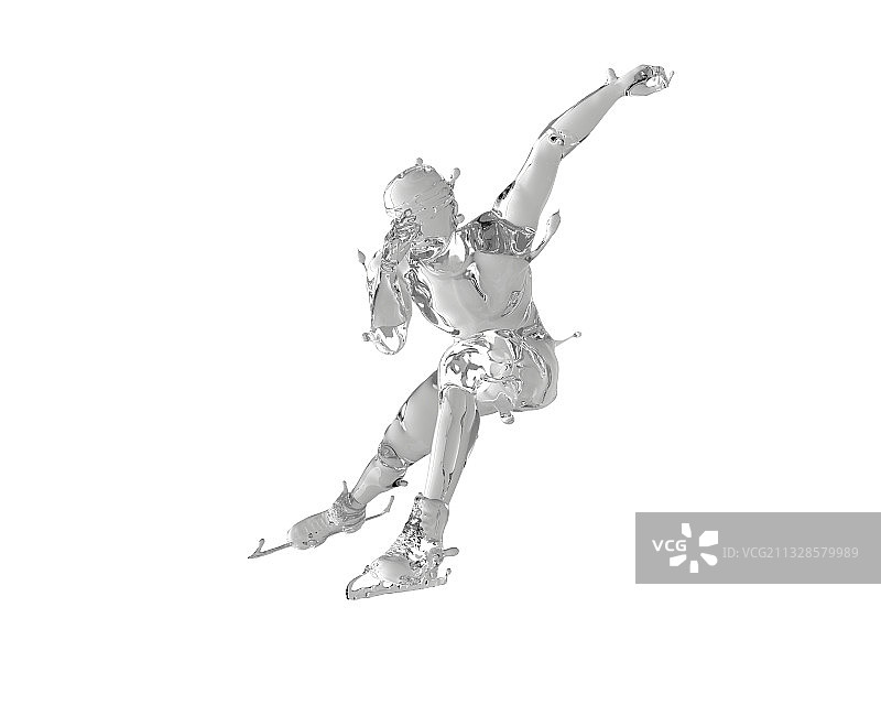 水质感长道速滑图片素材