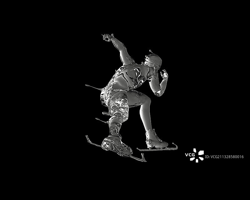 冰质感长道速滑图片素材