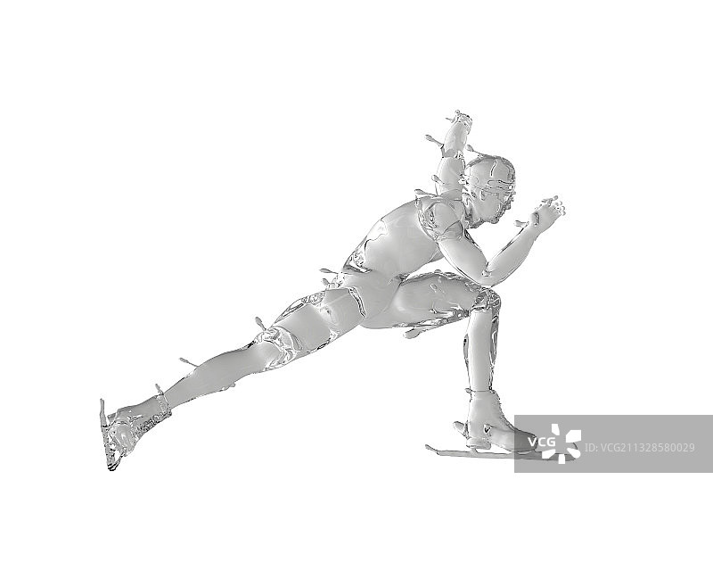 水质感长道速滑图片素材