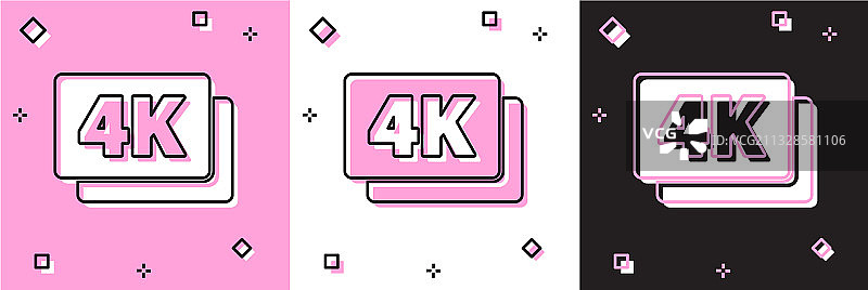 粉白色背景上的4K超高清图标图片素材