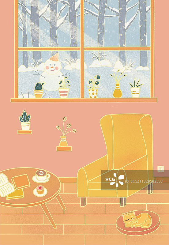 冬至,线条风,国潮风,小寒,立冬,大寒,小雪,冬天,室内,图片素材
