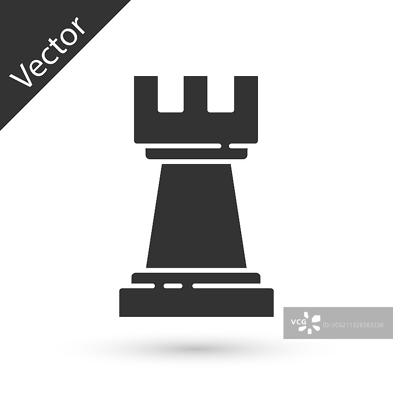 灰色国际象棋图标，白色背景图片素材