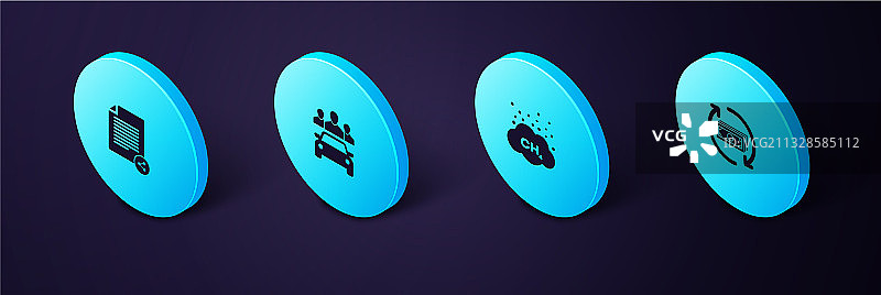 2.5D等距退款甲烷排放图片素材