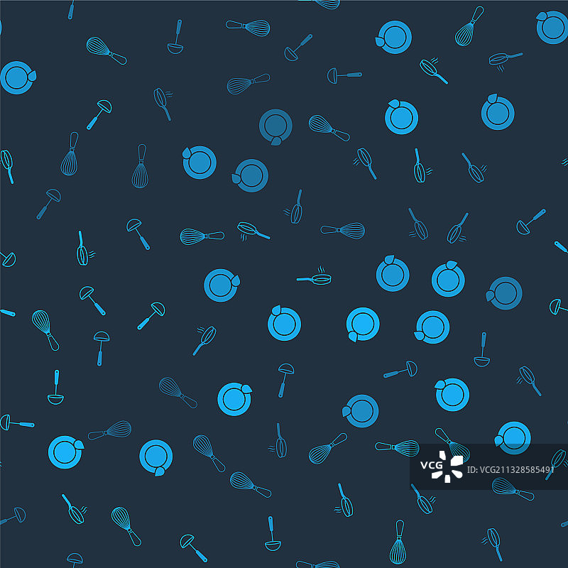 厨房用具套装：打蛋器、洗碗、煎锅图片素材