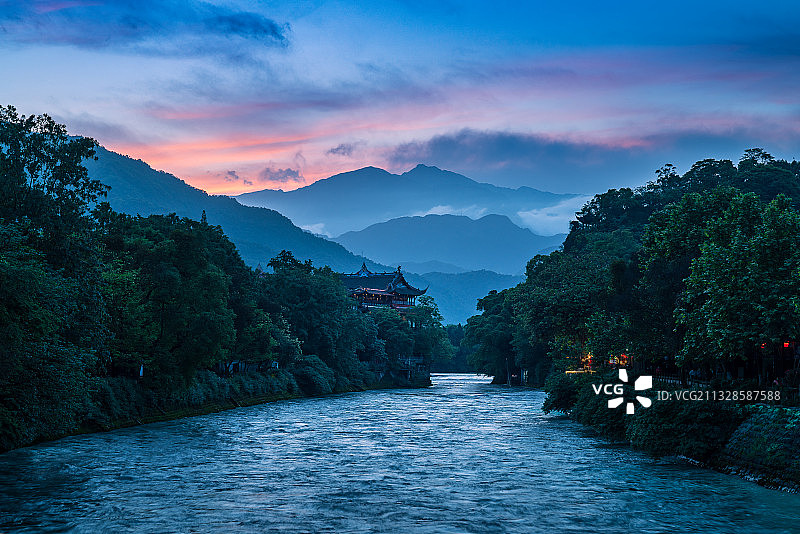 都江堰宝瓶口图片素材