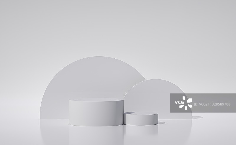 白色产品展台三维场景图片素材