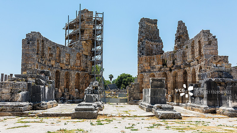 佩尔盖古城大门图片素材