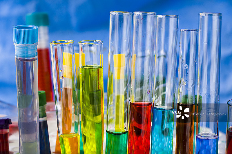 实验室试管特写图片素材