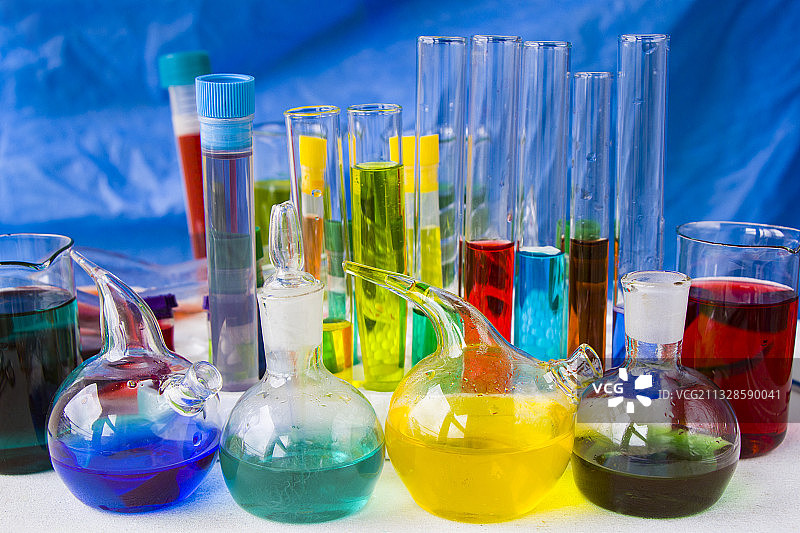 试管中化学品特写图片素材