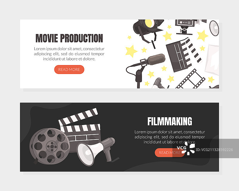 电影制作引导页模板图片素材
