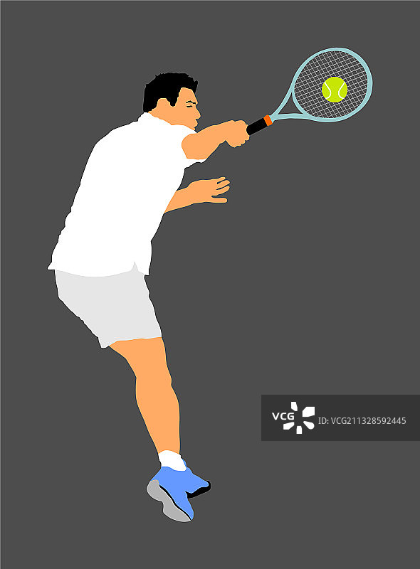 打网球的男人图片素材