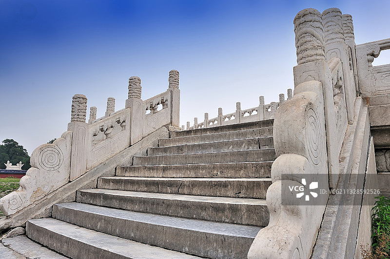 北京天坛圜丘坛汉白玉台基特写图片素材
