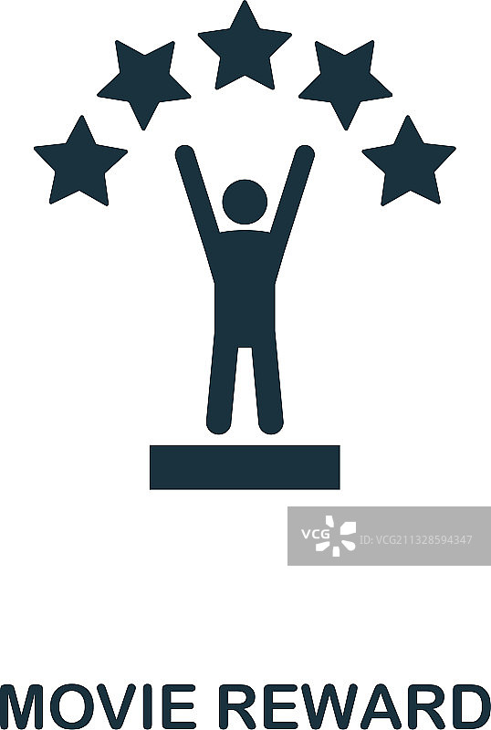 电影奖励单色风格图标设计图片素材