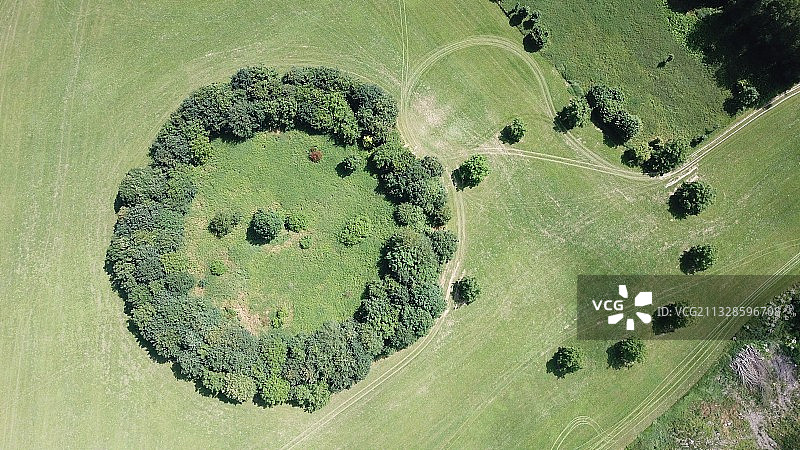 荷兰阿尔梅勒stad高尔夫球场鸟瞰图图片素材