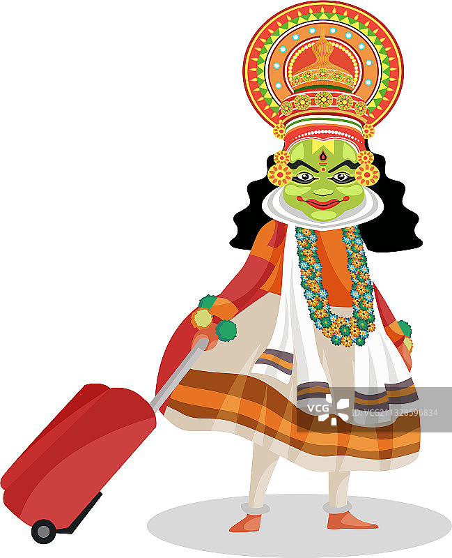 卡塔卡利舞者卡通图片素材