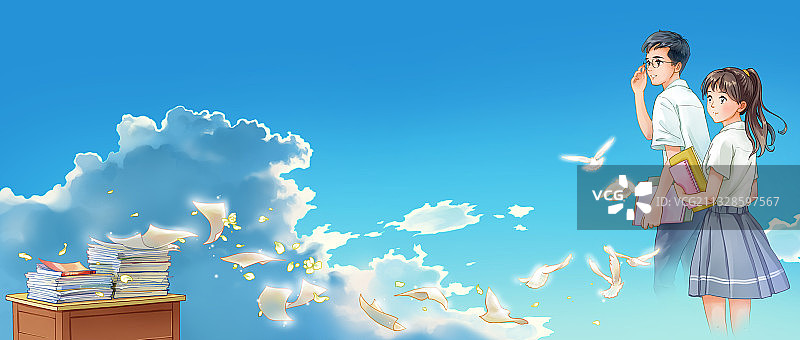 高考加油 横版图片素材