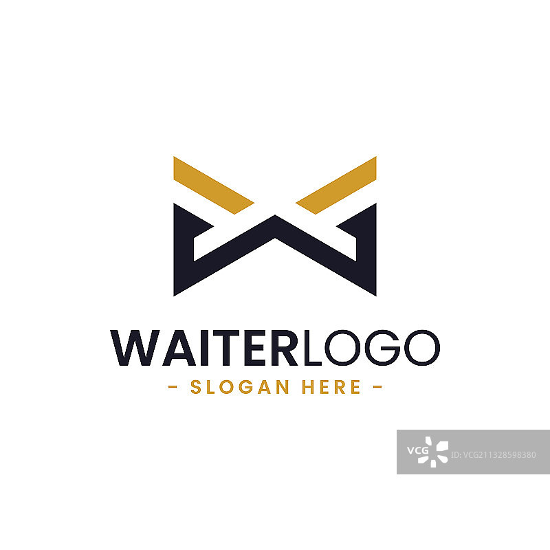 简约抽象领结logo设计模板图片素材