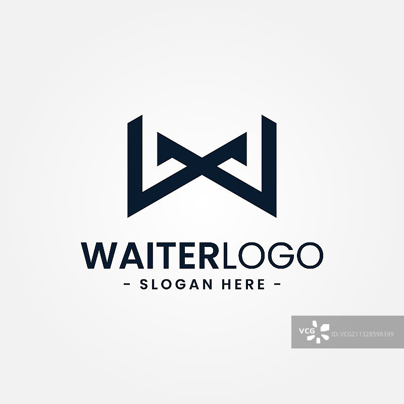 简约抽象领结logo设计模板图片素材