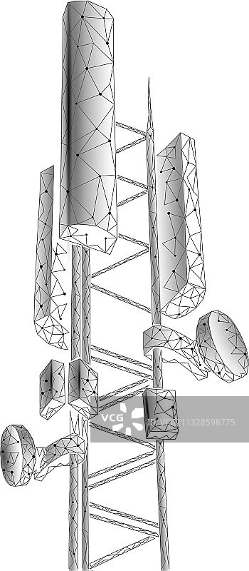 3D基站接收器通信塔图片素材