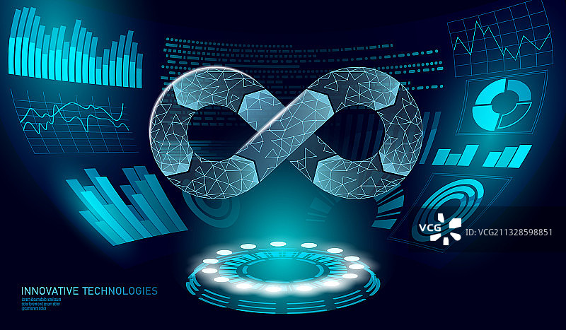 DevOps软件开发运维无限循环图片素材