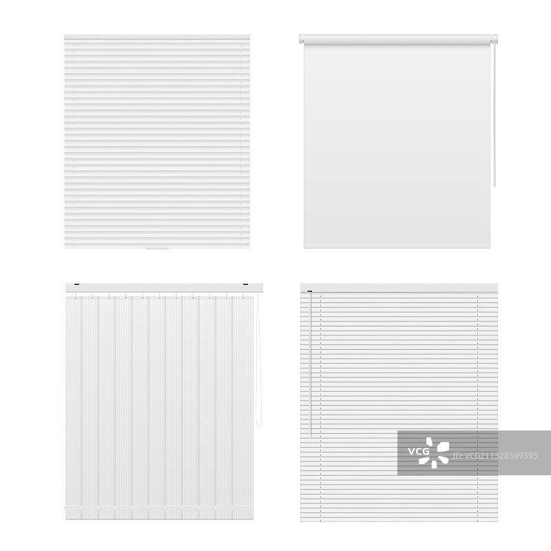 横向和垂直卷帘窗帘图片素材