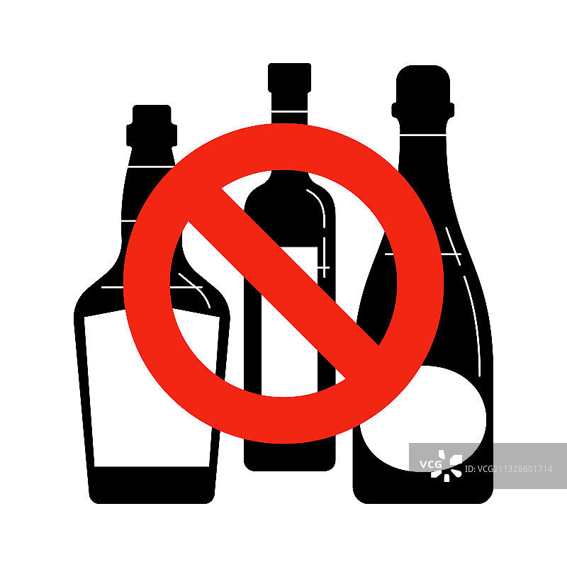 禁止酒精饮料标志图片素材